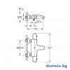 СТЕНЕН СМЕСИТЕЛ С ТЕРМОСТАТ ЗА БАНЯ, ЧЕРЕН МАТ GROHE GROHTHERM 1000 348162433 допълнително изображение