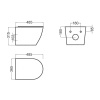 Тоалетна чиния за вграждане Becrisa Magenta Rimless допълнително изображение