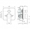 Ideal Standard A6947AA Esla Смесител за душ и вана за вграждане, хром допълнително изображение