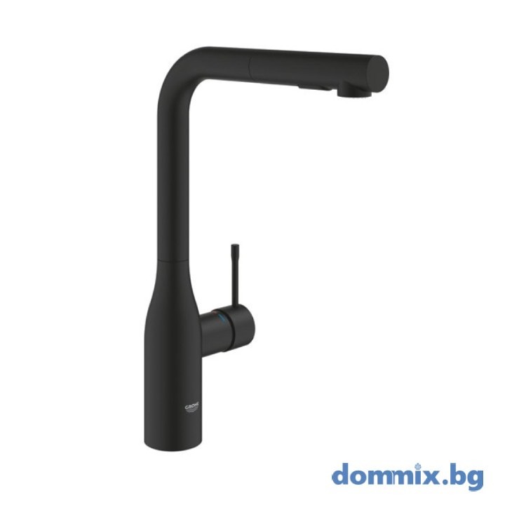 Grohe 30504KF0 Essence Black Phantom Кухненски смесител с изтеглящ се чучур