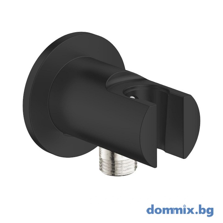 Стенно коляно с държач за душ слушалка, черен мат GROHE Tempesta 286282431
