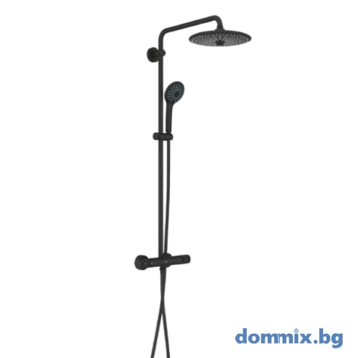 Душ система с термостатен смесител, черен мат/phantom black GROHE EUPHORIA 260 27615KF2