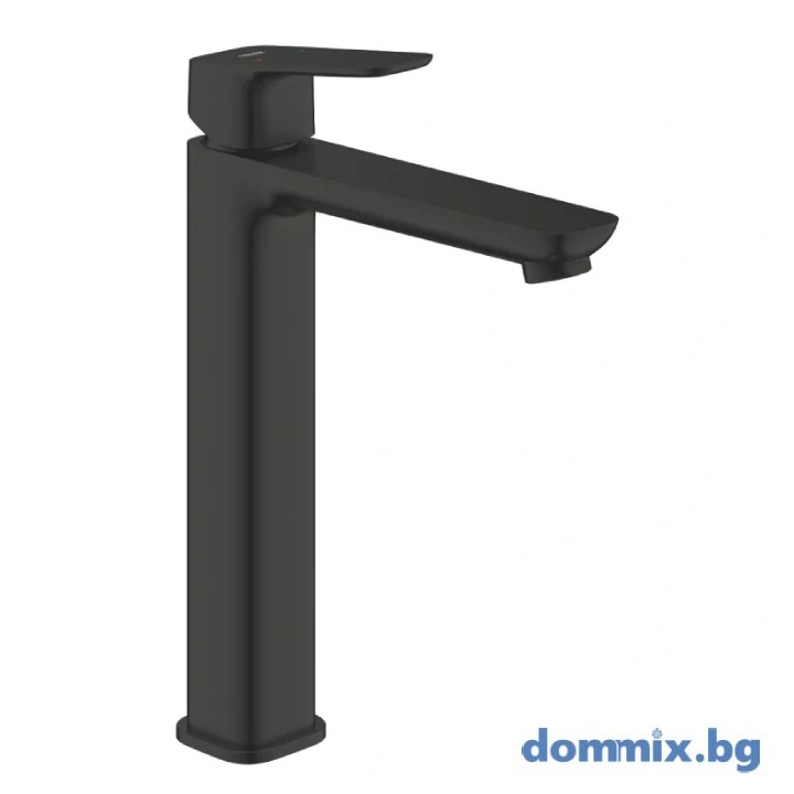 Смесител за мивка XL-размер с деб. ограничител 5л/мин., черен мат Grohe Cubeo 1017292430
