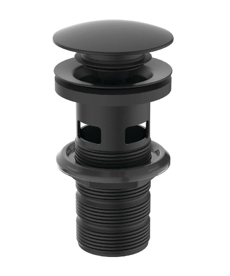 Витло за сифон за мивка с преливник ф63мм 11/4″ Click-Clack, черен мат IDEAL STANDARD E1482XG