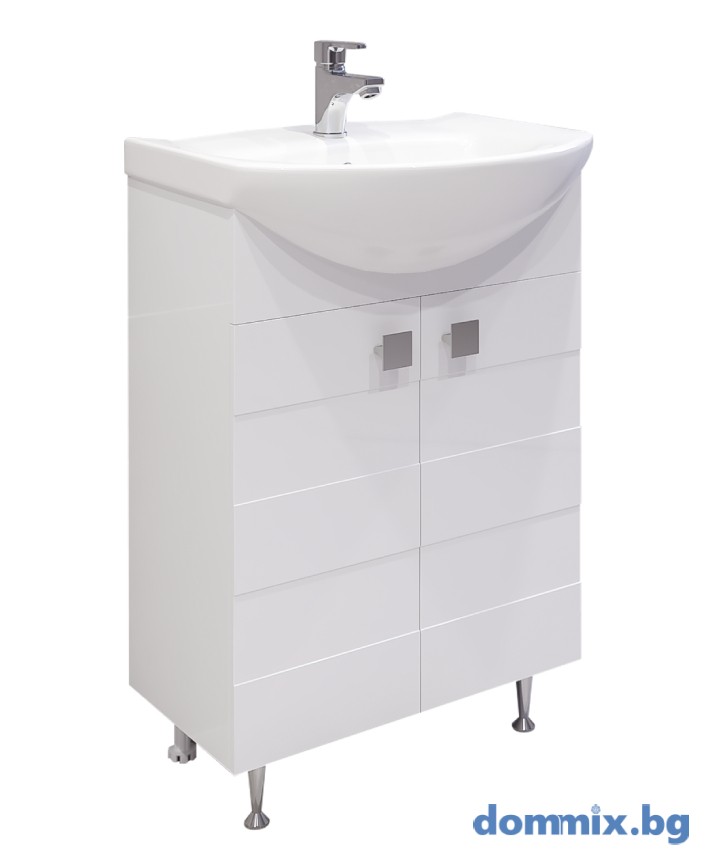 Долен шкаф за баня Ирина с размери 600х850х460  с мивка Cersanit