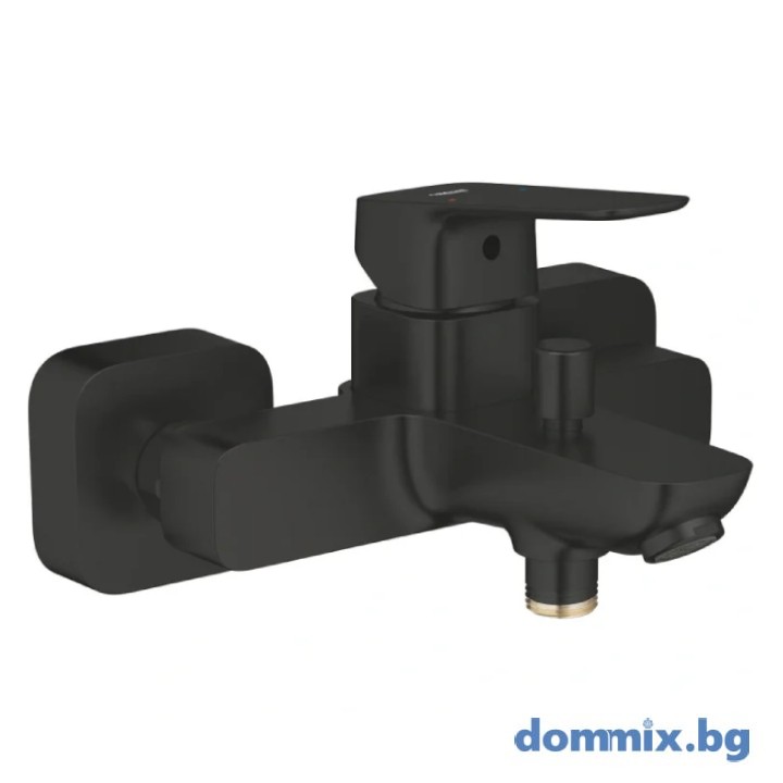 Смесител стенен за вана и душ, черен мат Grohe Cubeo 1018132430