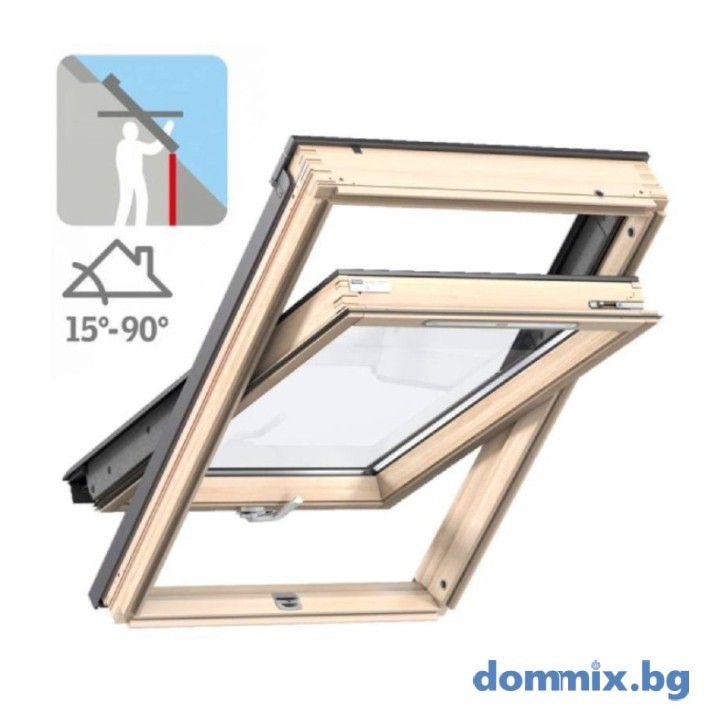 Velux Покривен прозорец Стандарт GZL-B - дърво, долно управление