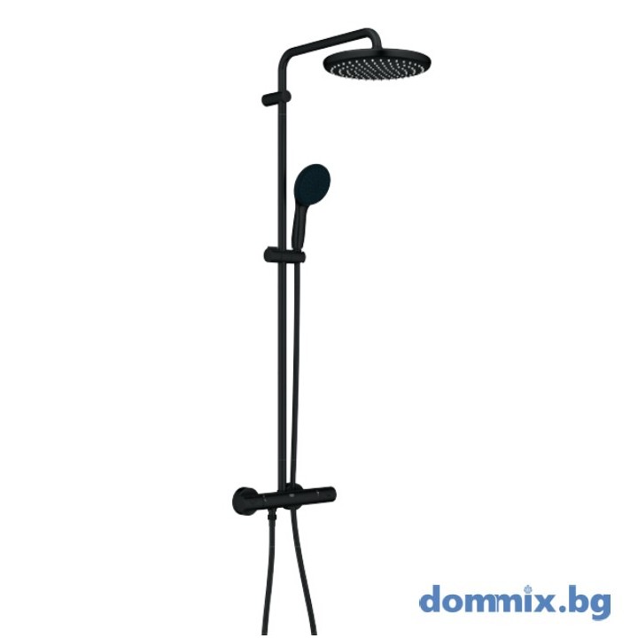 Душ система с термостатен смесител, черен мат TEMPESTA 250 Grohe Matte Black 266702431