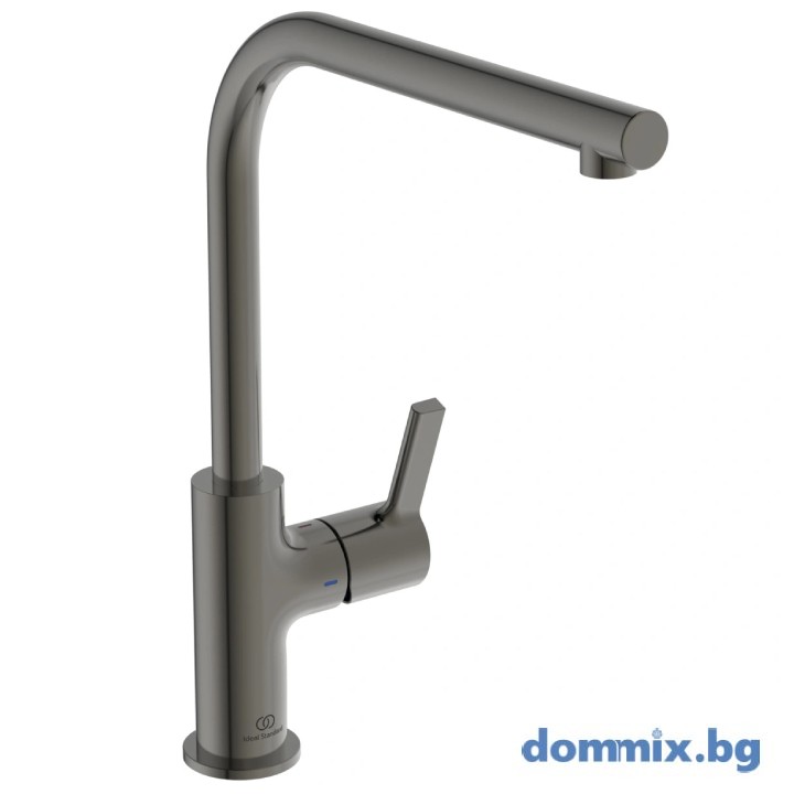 Смесител за кухня с висок подвижен L чучур 360*, магнитно сиво IDEAL STANDARD GUSTO BD418A5