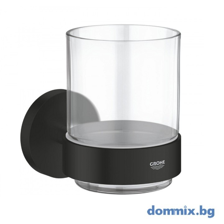 Чаша с държач черен мат GROHE Essentials 1022562430