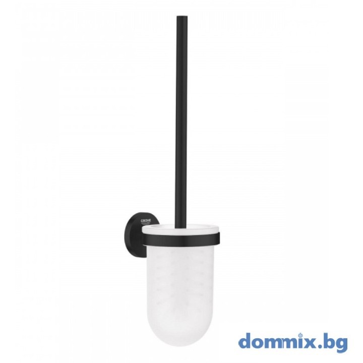 Grohe 1024682430 Essentials Black Matt Тоалетна четка с метален стенен държач