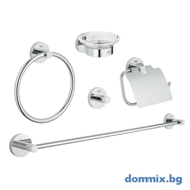 Аксесоари за баня комплект 5в1, хром GROHE ESSENTIALS 40344001