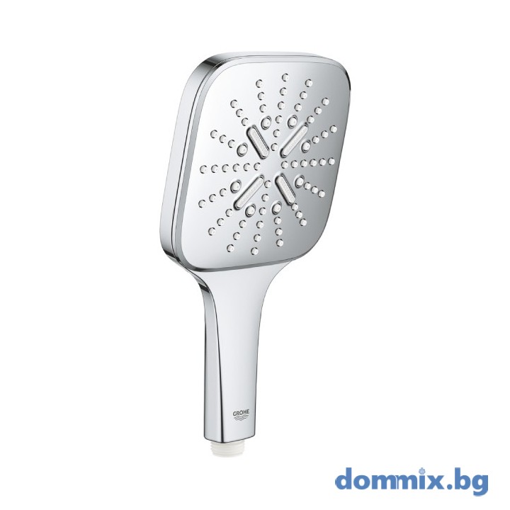 Ръчен душ Rainshower Smartactive 130 Cube EcoJoy 3 струи, хром 26582000