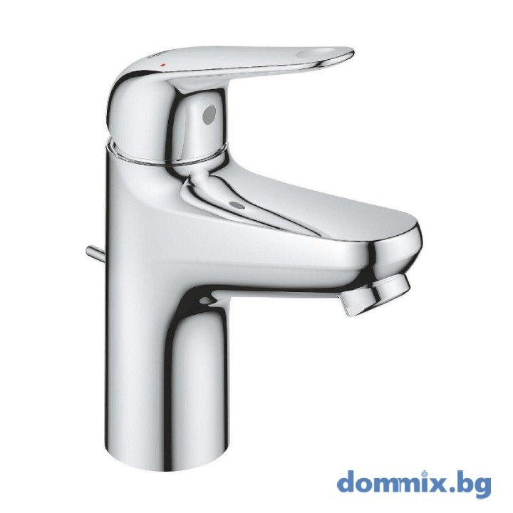 Смесител за мивка S-размер с Pop-Up изпразнител 11/4″, хром GROHE EUROECO 23262001
