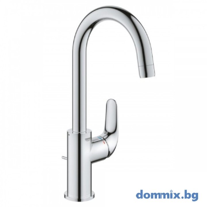 Смесител за мивка L-размер с Pop-Up изпразнител 11/4″, хром GROHE EUROECO 24272001