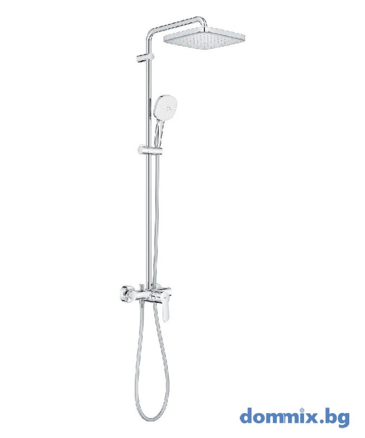 ДУШ СИСТЕМА С ЕДНОРЪКОХВАТКОВ СМЕСИТЕЛ GROHE TEMPESTA SYSTEM CUBE 250 26692001