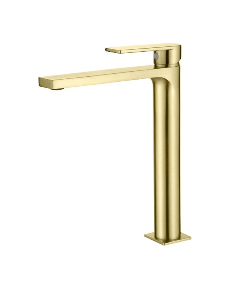 СМЕСИТЕЛ ЗА МИВКА, BRUSHED GOLD, ВИСОК AQG ALPHA  01ALP120OC