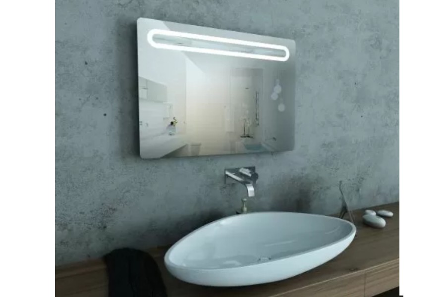 ОГЛЕДАЛО ЗА БАНЯ с вградено LED осветление Hover H, по поръчка