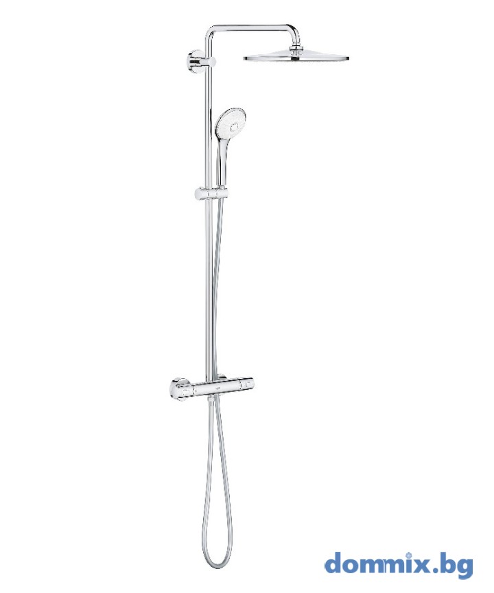 ДУШ СИСТЕМА С ТЕРМОСТАТ ЗА СТЕНЕН МОНТАЖ GROHE EUPHORIA SYSTEM 310 26723000
