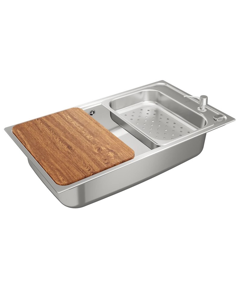 Иноксова мивка за вграждане, гладка, за шкаф със светъл отвор 90 см Teka BIG BOWL 86 1C (Bahia Plus)