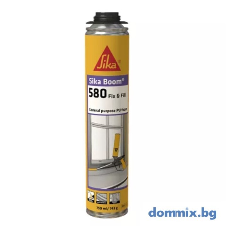 Sika Boom®-580 Fix & Fill ПИСТОЛЕТНА ПОЛИУРЕТАНОВА ПЯНА