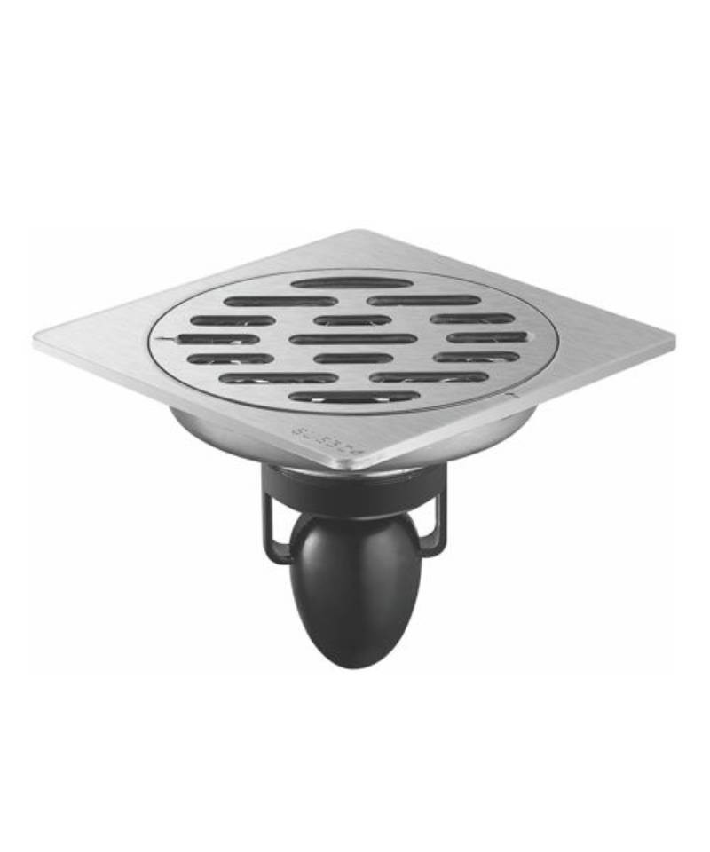 Подов сифон с клапан против миризми MAGdrain INOX мат PC01Q50-B, 100х100 мм 180499