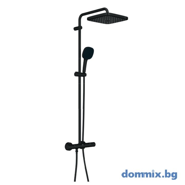  Душ система с термостатен смесител, черен мат Tempesta Cube 250 Grohe Matte Black  266892431