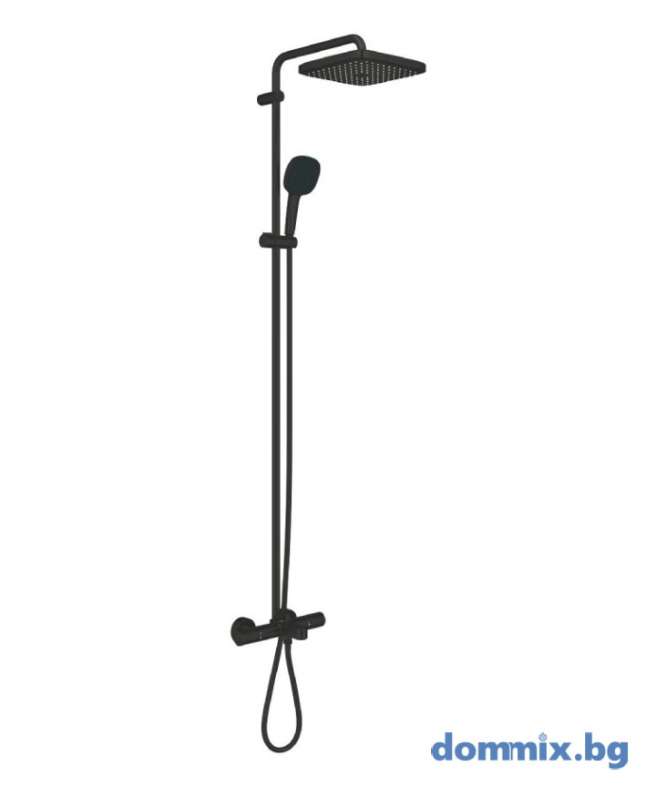 Душ система с термостатен смесител , черен мат/matt black GROHE TEMPESTA 250 CUBE 266912431