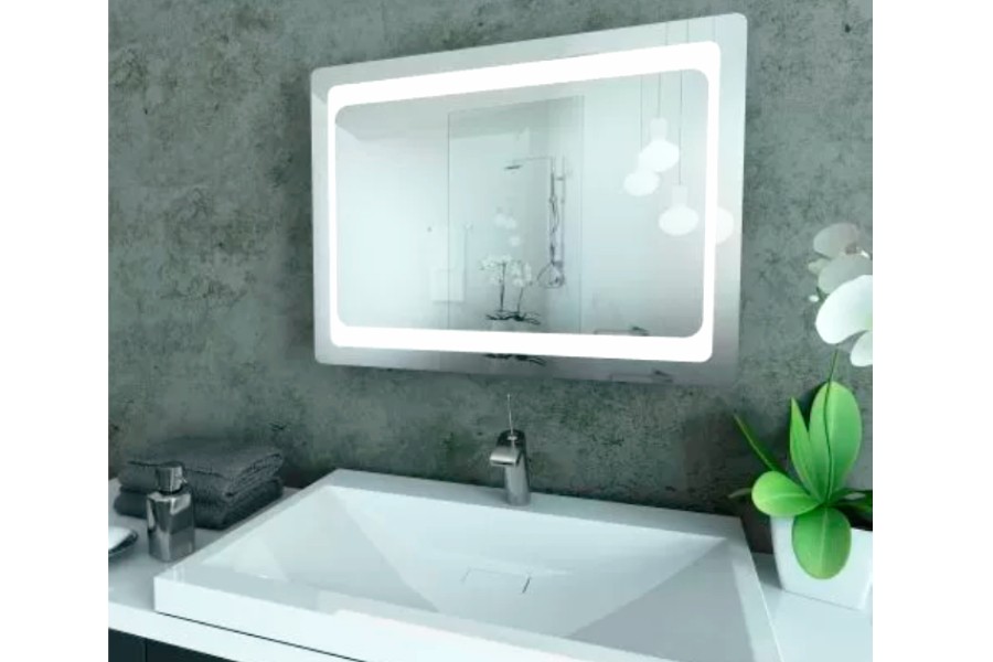ОГЛЕДАЛО ЗА БАНЯ с вградено LED осветление Model H, по поръчка