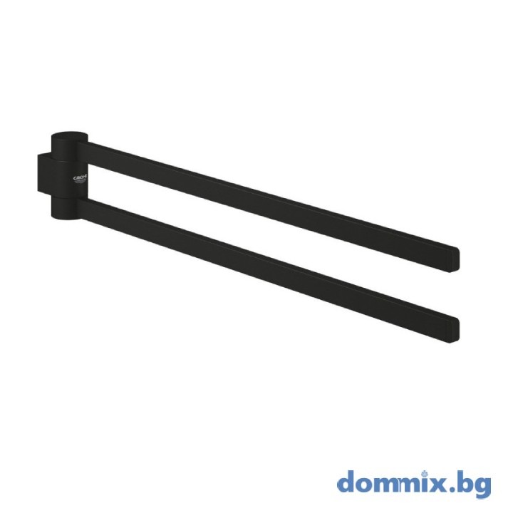 Поставка за кърпи Grohe 41219KF0 Selection Phantom Black, въртяща се