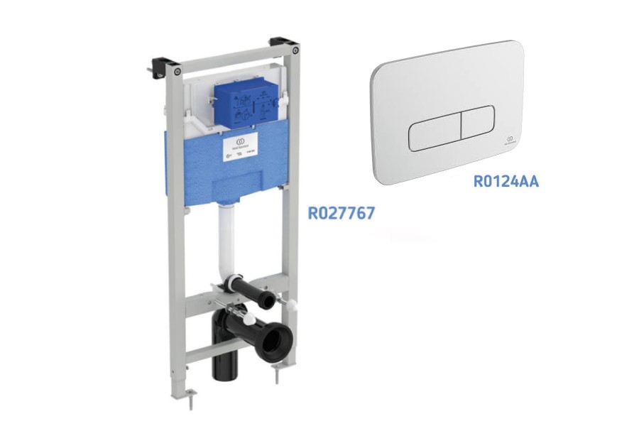 СТРУКТУРА ЗА ВГРАЖДАНЕ IDEAL STANDARD PROSYS 120P R027767 И ПНЕВМАТИЧЕН БУТОН R0124AA