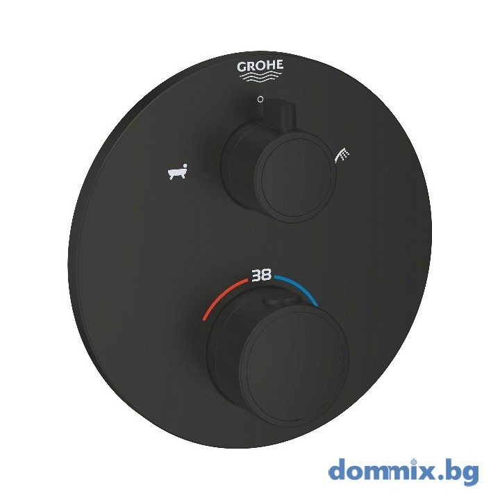 GROHTHERM 1022102430 ТЕРМОСТАТЕН СМЕСИТЕЛ ЗА ВАНА ЗА 2 ИЗХОДА С ВГРАДЕН СПИРАТЕЛЕН/ОТКЛОНЯВАЩ ВЕНТИЛ