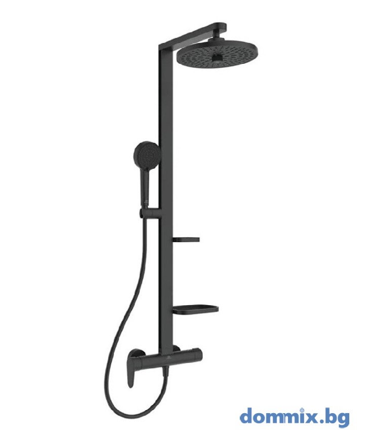 Душ система със стенен едноръкохватков смесител за душ IDEAL STANDARD Ceraflow ALU+ BD584XG
