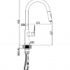 AQG Alpha 05SOA510NG стоящ смесител за кухня черен мат с изтеглящ се чучур  допълнително изображение