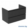 Шкаф с мивка 800х400х490мм с 2 чекмеджета, черен мат IDEAL STANDARD TESI T0051ZT/T3509V3 допълнително изображение