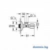 Ъглов спирателен кран с уплътняващ пръстен, 1/2″x1/2″ Grohe 22043000  допълнително изображение