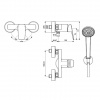 Ideal Standard BD251AA Ceraplan Душ комплект със смесител, хром допълнително изображение