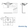Шкаф с мивка 800х400х490мм с 2 чекмеджета, черен мат IDEAL STANDARD TESI T0051ZT/T3509V3 допълнително изображение