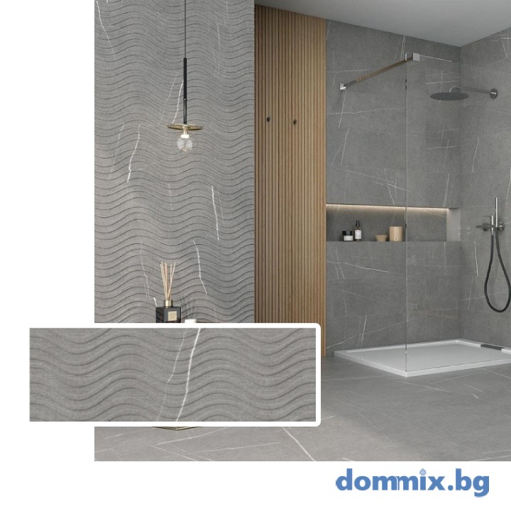Фаянс Kairos Decor Grey R Mat 29.5×90