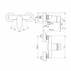 Ideal Standard BC156HS Tyria Смесител за душ, черен/хром допълнително изображение