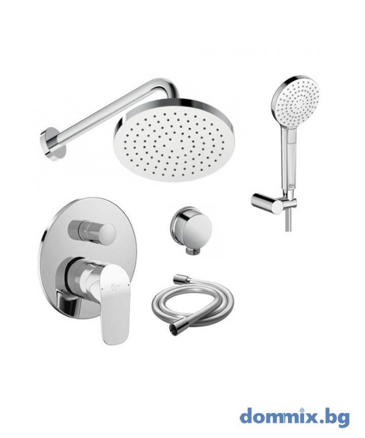 Комплект смесител за вграждане, душ пита, рамо и душ слушалка IDEAL STANDARD CERAFLEX BC447AA