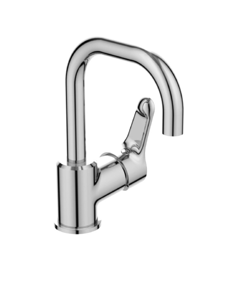 Смесител за мивка с висок тръбен чучур, хром IDEAL STANDARD ALPHA BC650AA