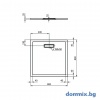 IDEAL STANDARD ULTRA FLAT T4466V3 Ултратънко поддушово корито 800х800х25мм,черен мат допълнително изображение