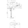 Смесител за мивка с превключвател/извод за душ, хром IDEAL STANDARD CERABASE BD060AA допълнително изображение