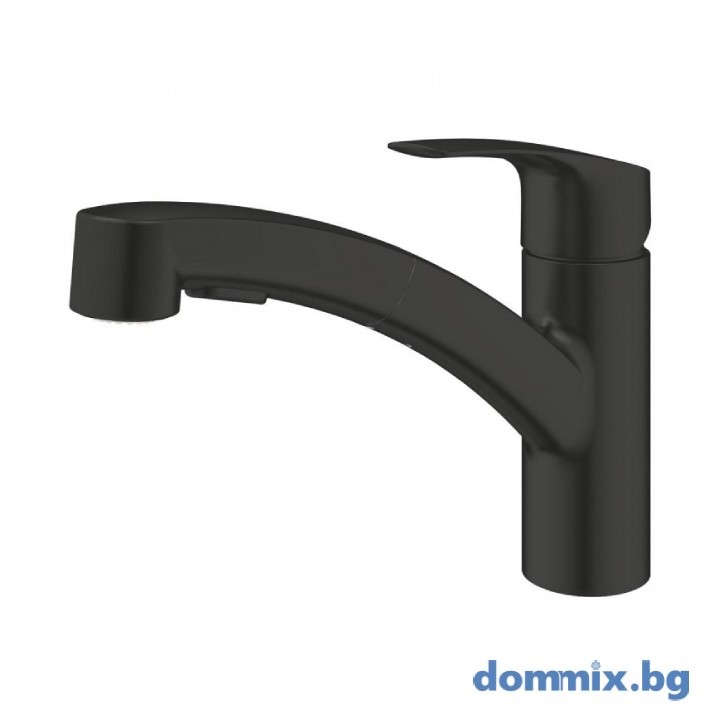 Grohe 303052431 Eurosmart Black Matt едноръкохватков кухненски смесител с изтеглящ се душ