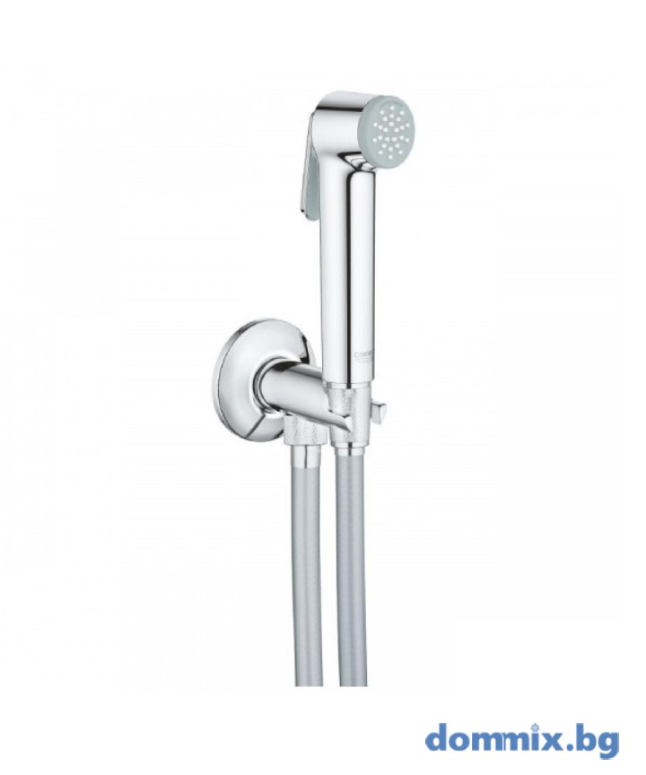 САНИТАРЕН ДУШ 30 КОМПЛЕКТ С ПОСТАВКА ЗА ДУШ И ЪГЛОВ ВЕНТИЛ, 1 СТРУЯ Grohe 26358000 Tempesta-F TRIGGER SPRAY 30 