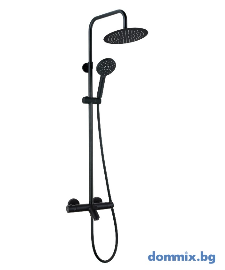 AQG ТЕРМОСТАТЕН ДУШ С ЧУЧУР NITE RD-ЧЕРЕН МАТ 20NITR25NIB05