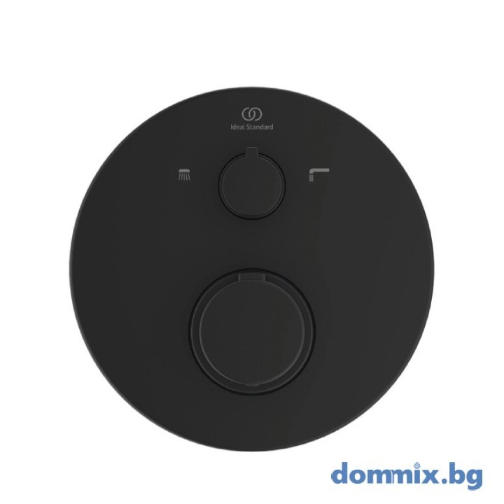 Термостатен смесител за вграждане за вана и душ, черен IDEAL STANDARD CERATHERM T100 A5814XG