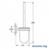 Grohe 1024682430 Essentials Black Matt Тоалетна четка с метален стенен държач допълнително изображение