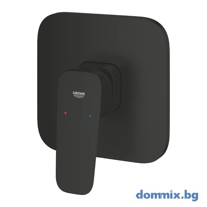 Смесител за вграждане за душ, без тяло 35604000!, черен мат Grohe Cubeo 1017772430